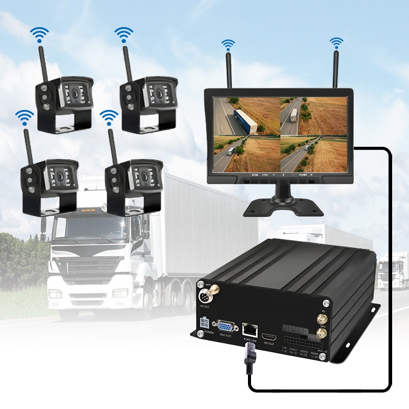 10.1 Córas NVR Soghluaiste HDD Gan Sreang Inch 4CH 10.1 Córas NVR Soghluaiste HDD Gan Sreang Inch 4CH