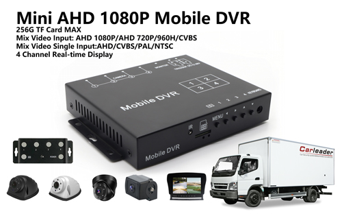 Kit DVR Soghluaiste 4CH Mini AHD 1080P le 4 Ceamara HD