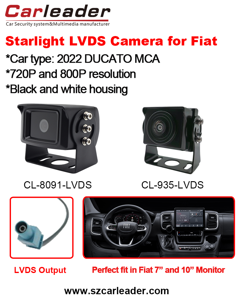 Feisteas Ceamara Amharc Cúil Feithicle Carleader LVDS Do Fiat Ducato