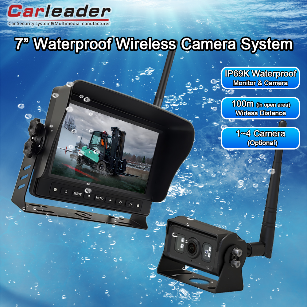 Uasghrádaigh do chumas faireachais le Córas Monatóireachta Ceamara Digiteach Gan Sreang Carleader 7 Inch Uiscedhíonach 2.4GHz