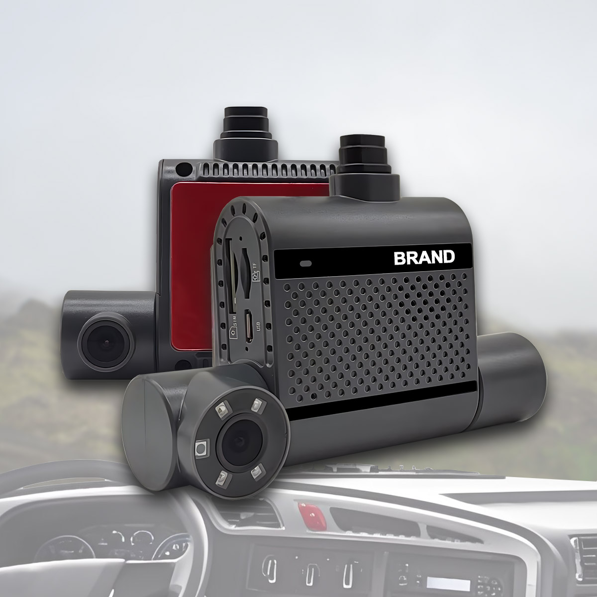 Tacaíocht Ceamara Dual Lionsa Carleader 2CH 1080P HD Dash Ceamara 4G + GPS + WIFI
