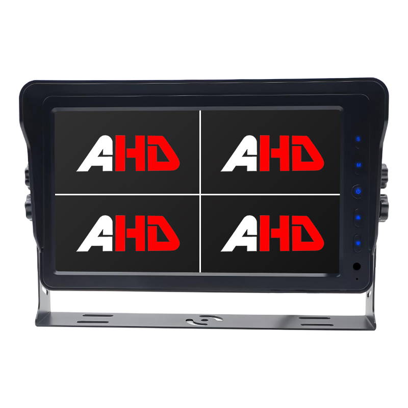 Carleader New 10.1 Inch AHD Quad View Taispeáin Monatóir Trucaile Bus Tráchtála Dualgas Trom