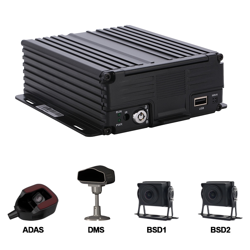 Tacaíocht DVR Soghluaiste 4CH AI HDD ADAS+DMS+BSD