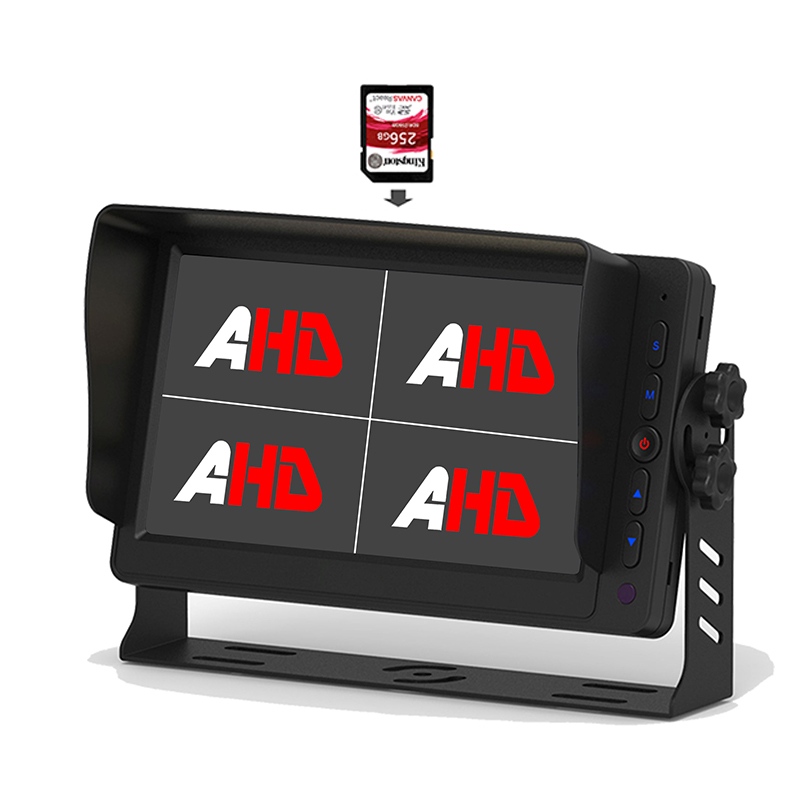 7 Inch Quad Display Truck Video Recording AHD Monitor